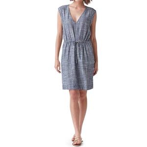 Splendid Womens Waverly Drawstring Waist Sleeveless Dress Navy Teal size XS